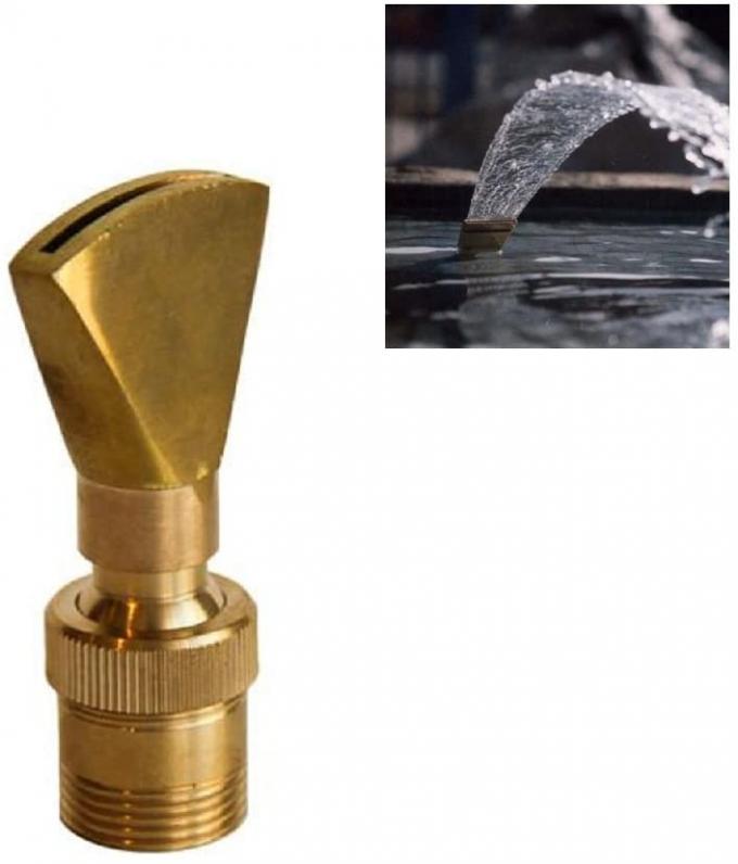 1" Fully Brass Adjustable Direction Fan Water Fountain Nozzle Jet Water