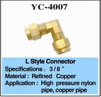 High Pressure Brass L Shaped 3/8&quot; Water Fountain Connectors