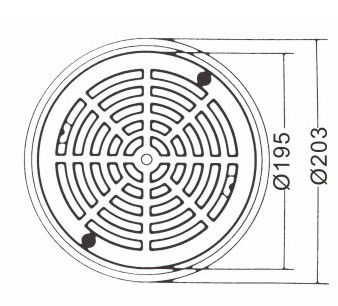 ABS  203mm Above Ground Pool Floor Drain Cover