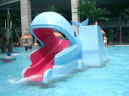 Anti UV Kids Water Park Equipment Fiberglass Whale Water Slide