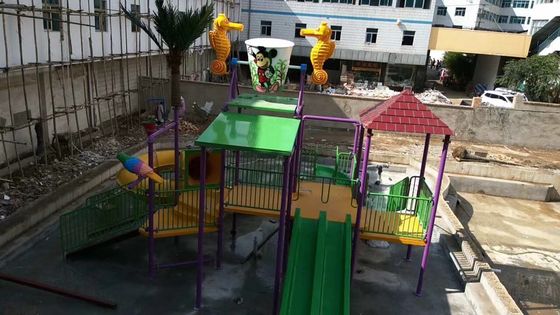 Anti UV Outdoor Kids Water Park Equipment Mushroom Waterfall