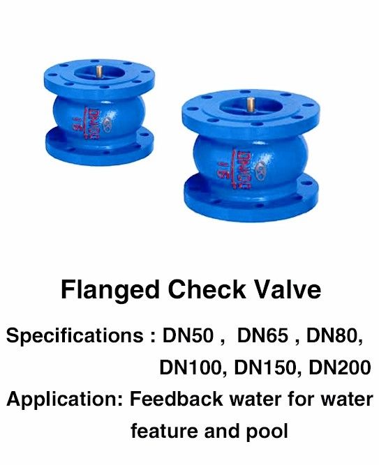 Pool Fountain Accessories Refined DN25 1 Inch Flanged Check Valve