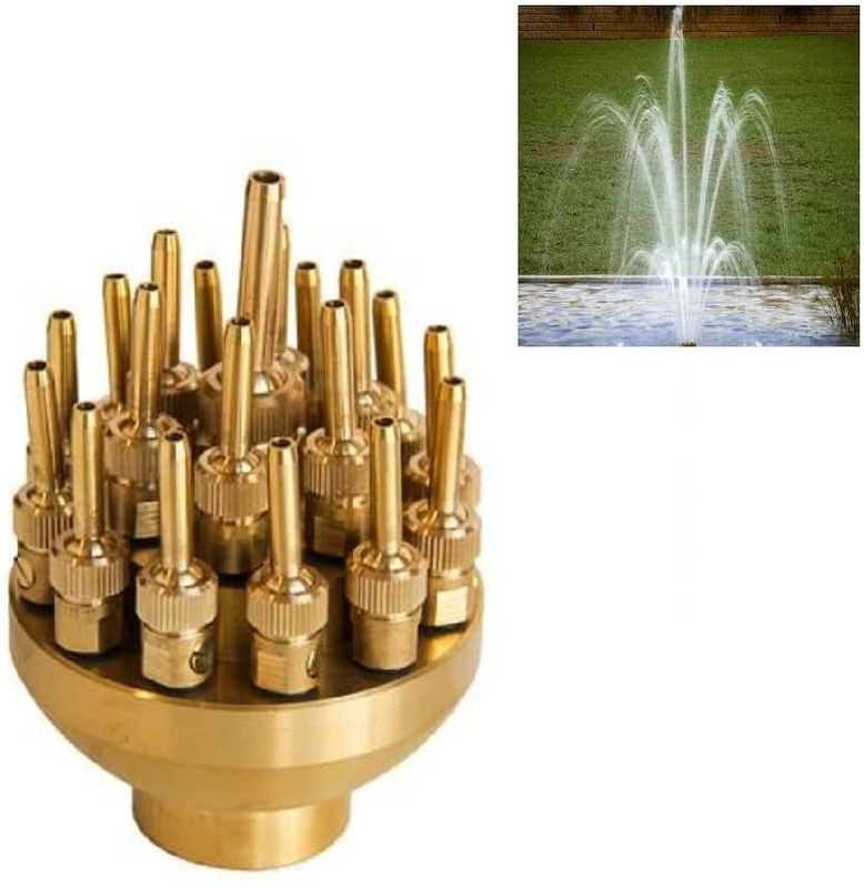 1&quot; Brass  Ajustable 3 Layers Flower Blossom Fountain Nozzles