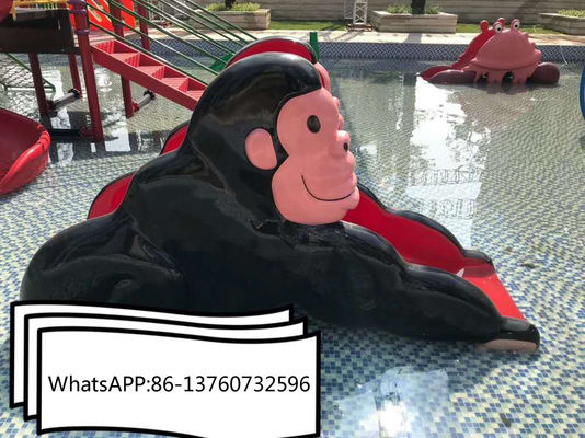 Modern Kids Water Park Equipment Fiberglass Monkey Water Slide